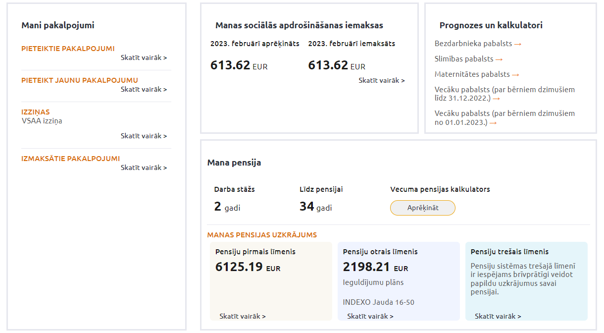 Kā ar 1300 eiro mēnešalgu uzkrāt miljonu līdz pensijai? 1 VSAA izraksts