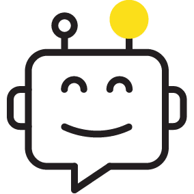 Ilustrācija robota, kas smaida, galvu