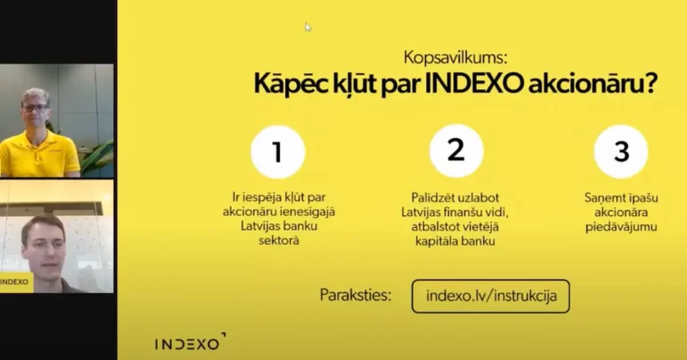 Atbildes uz TOP 10 jautājumiem INDEXO vebinārā “Kāpēc un kā kļūt par INDEXO līdzīpašnieku?”